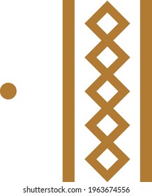 Geometric patterns shapes decorative, mustard color