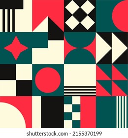 Geometric patterns with simple shapes that stand out. Printed with bright and modern fashion.