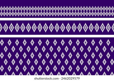 Patrones geométricos estilo tribal tradicional Es un bordado de píxeles, patrón geométrico, hermoso patrón de fondo. Patrón sin costuras para tela, ropa, vestidos, alfombras, cortinas, sarong, sari.
