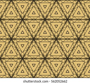 geometric patterns. Vector illustration. texture for interior design, wallpaper, print, fabric, decor. gold, black color