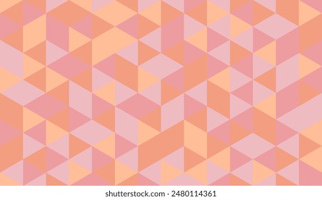 Geometric peach-colored abstract pattern of triangles