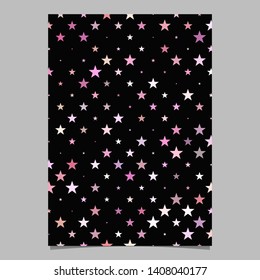 Geometric pentagram pattern background poster template - vector graphic design