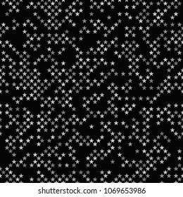 Geometric pentagram star pattern background - seamless vector design