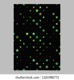 Geometric pentagram star pattern brochure template - vector design