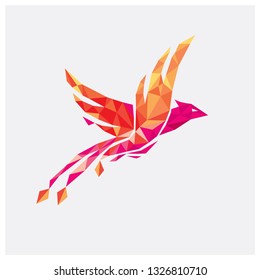 geometric phoenix logo vector