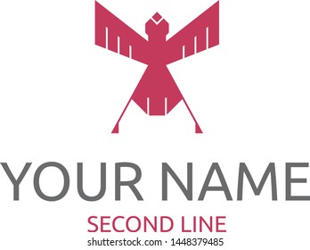 GEOMETRIC PHOENIX LOGO VECTOR DESIGN 