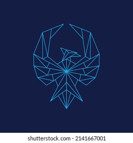 Geometric Phoenix Unique Modern Logo