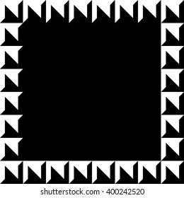 Geometric picture, photo frame in square format. Mosaic of geometric shapes.