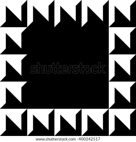 Geometric picture, photo frame in square format. Mosaic of geometric shapes.