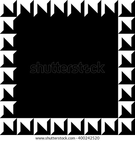 Geometric picture, photo frame in square format. Mosaic of geometric shapes.