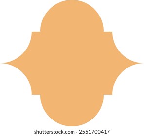 It is a geometric piece of orange. When connected, they form a pattern.