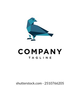 Geometric Pigeon Bird logo icon vector