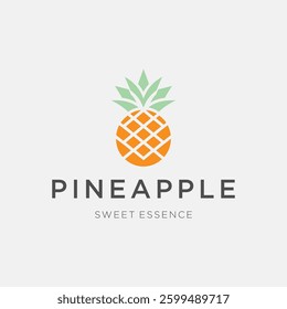 Geometric Pineapple Logo – A modern pineapple logo with geometric shapes.