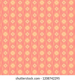 Geometric pink background mosaic defines this Sakura inspired pattern Cube wallpaper