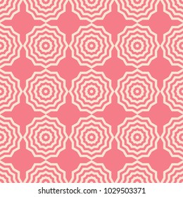 Geometric pink and beige abstract seamless pattern. Background for wallpapers, textile
