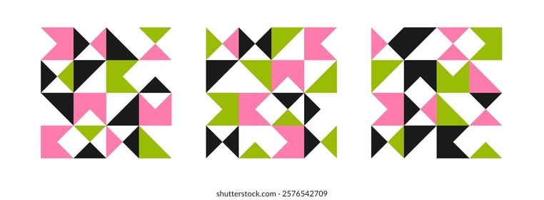 geometric geometric pink and black pattern print background, bauhaus shapes pattern,Monochrome bauhaus neo brutalism abstract backgrounds, modern geometry trendy design for card, invitation, wallpaper