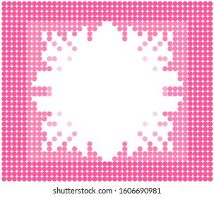 Geometric pink circles dot lines pattern for background. Abstract pink Lines Halftone Transition. Vector Illustration.