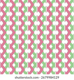 Padrão sem emenda geométrico rosa e verde