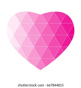 Geometric Pink Heart.