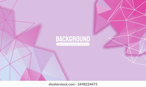 Fondo Abstractas geométrico de polietileno bajo rosa