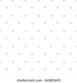 Geometric pink seamless pattern with triangle. Wrapping paper. Scrapbook paper. Tiling. Vector illustration. Background. Graphic texture for design, wallpaper. 