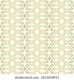 Geometric pixel art pattern. Abstract pixel art geometric pattern design for fabric, carpet, tile, clothing, embroidery, needlepoint and background. Vector pixel art seamless motif Native American.