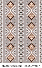 Geometric pixel ethnic pattern seamless oriental traditional design floral background wallpaper carpet clothing wrapping vector illustration texture fabric print illustrat3