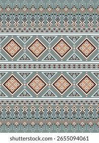 pixel geométrico padrão étnico sem emenda oriental tradicional design floral fundo papel de parede tapete vestuário envoltório vetor ilustração textura tecido impressão ilustrat3