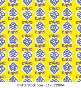 geometric pixel pattern seamless (vector)