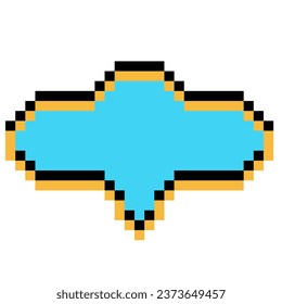  Geometric pixel retro texting dialogue boxes. Colored 90s game quote frame vector speech bubbles .