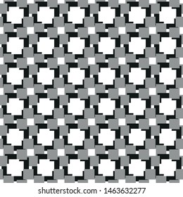 Geometric pixel seamless pattern vector