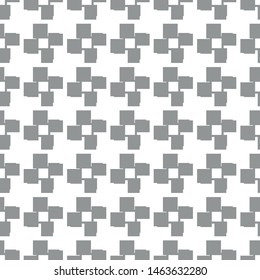 Geometric pixel seamless pattern vector