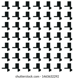 Geometric pixel seamless pattern vector