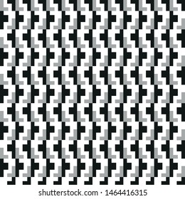 Geometric pixel seamless pattern vector 