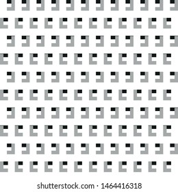 Geometric pixel seamless pattern vector 