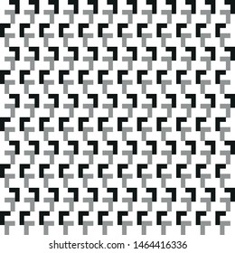 Geometric pixel seamless pattern vector 