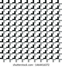 Geometric pixel seamless pattern vector 
