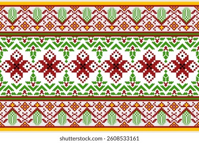 Geometric pixelated Arabic patterns on the fabric reflect the ornate and ethnicity,grid floral,grid colourful, backgrounds, vintage grid design for carpet,textile,textured,wallpaper,print,decorate