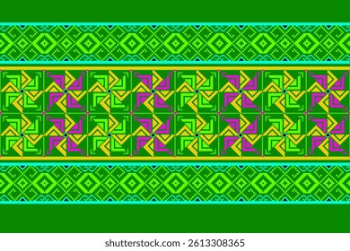 Geometric pixelated Arabic patterns on the fabric reflect the ornate and ethnicity,grid floral,grid colourful, backgrounds, seamless grid design for carpet,textile,textured,wallpaper,print,decorate
