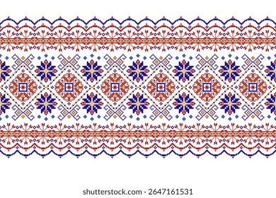 Padrões árabes pixelados geométricos no tecido refletem o ornamentado e etnia, grade floral, grade colorido, fundos, design de grade sem costura para tapete, têxtil, texturizado, papel de parede, imprimir, decorar