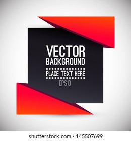 Geometric place for logo or notice. Abstraction color shape. Speech Vector illustration