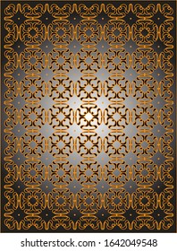 Geometric play of line shapes repeated to create this beautiful pattern