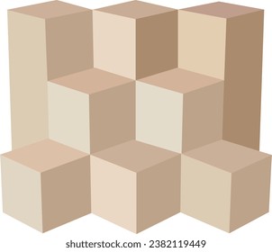 Geometric Podium Product Display On Brown Stock Illustration