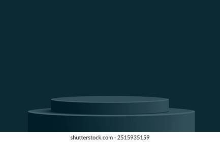 Geometric podium stage background. Product display scene with pedestal podium. Vector illustration