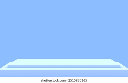 Geometric podium stage background. Product display scene with pedestal podium. Vector illustration
