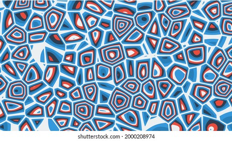 Geometric poligonal cells, abstract mosaic background. Vector illustration.