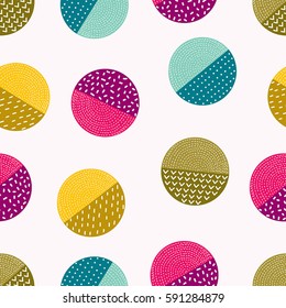 Geometric polka dot. Cute polka dot.  Seamless pattern can be used for wallpaper, pattern fills, web page background, surface textures.