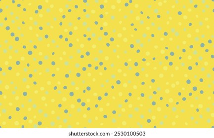Geometric polka dot pattern with colorful spots, perfect for seamless wallpaper, textile prints, and modern poster backgrounds with an abstract touch.