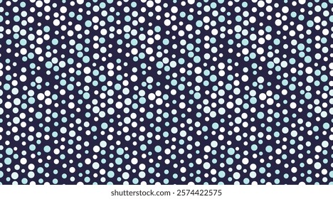 Geometric polka dot pattern with colorful spots, perfect for seamless wallpaper, textile prints, and modern poster backgrounds with an abstract touch.