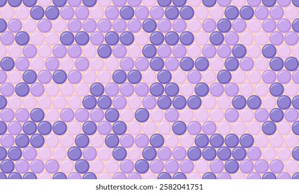 Geometric polka dot pattern with colorful spots, perfect for seamless wallpaper, textile prints, and modern poster backgrounds with an abstract touch.
